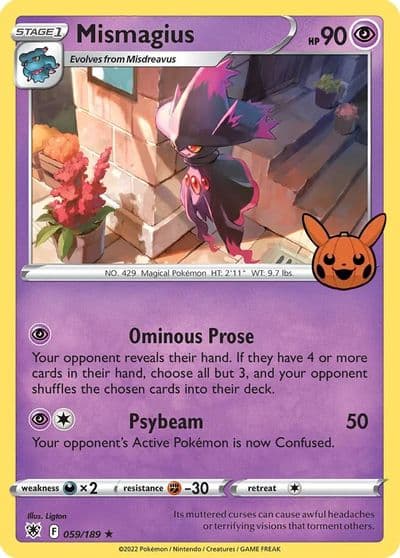 Mismagius Trick or Trade BOOster Bundle Pokemon card