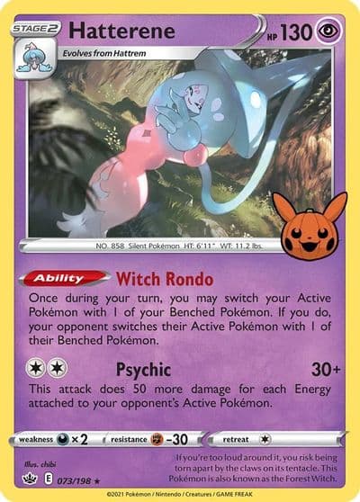 Hatterene Trick or Trade BOOster Bundle Pokemon card