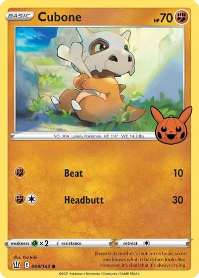 Cubone Trick or Trade BOOster Bundle Pokemon card