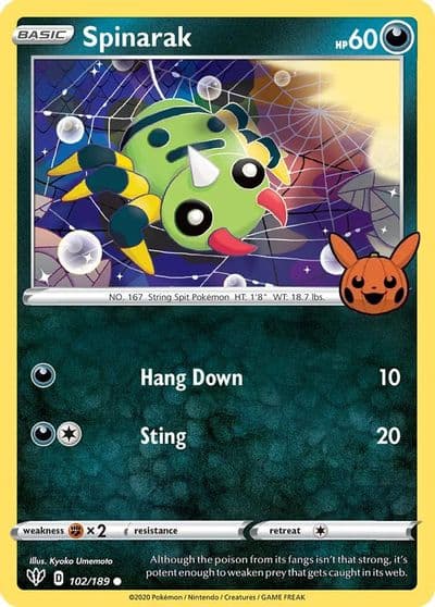 Spinarak Trick or Trade BOOster Bundle Pokemon card