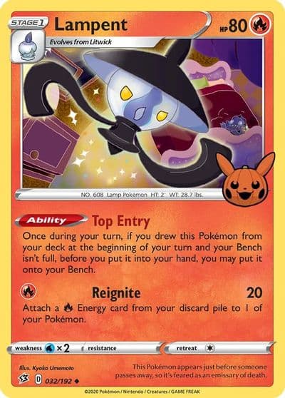 Lampent Trick or Trade BOOster Bundle Pokemon card