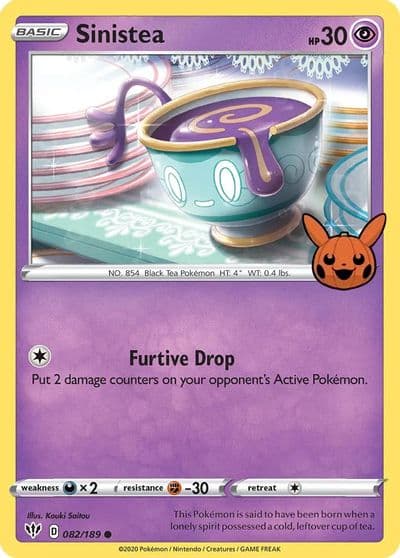 Sinistea Trick or Trade BOOster Bundle Pokemon card