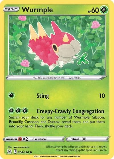 Wurmple SWSH11: Lost Origin Pokemon card