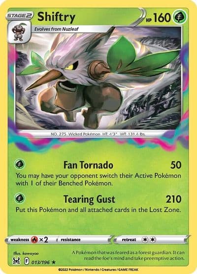 Shiftry SWSH11: Lost Origin Pokemon card