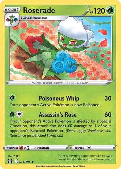 Roserade SWSH11: Lost Origin Pokemon card