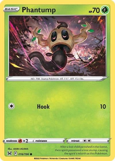 Phantump SWSH11: Lost Origin Pokemon card
