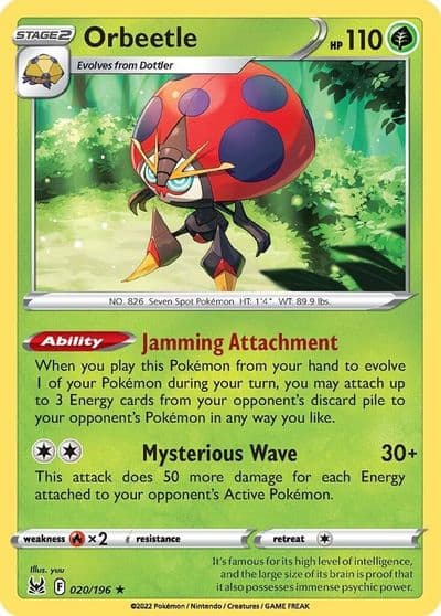 Orbeetle SWSH11: Lost Origin Pokemon card