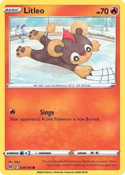 Litleo SWSH11: Lost Origin Pokemon card