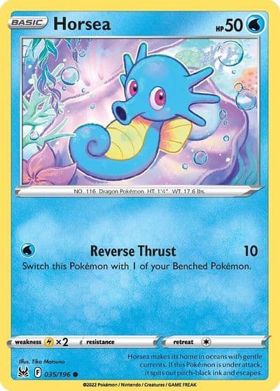 Horsea SWSH11: Lost Origin Pokemon card