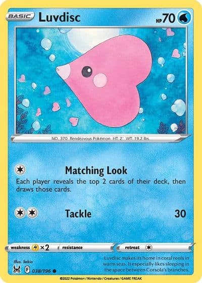 Luvdisc SWSH11: Lost Origin Pokemon card