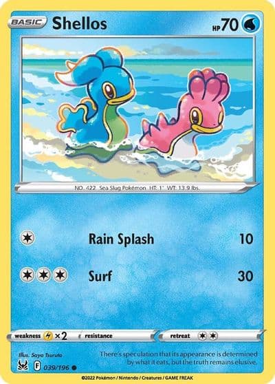 Shellos SWSH11: Lost Origin Pokemon card