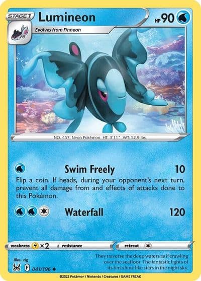 Lumineon SWSH11: Lost Origin Pokemon card