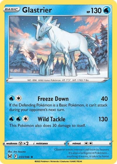 Glastrier SWSH11: Lost Origin Pokemon card