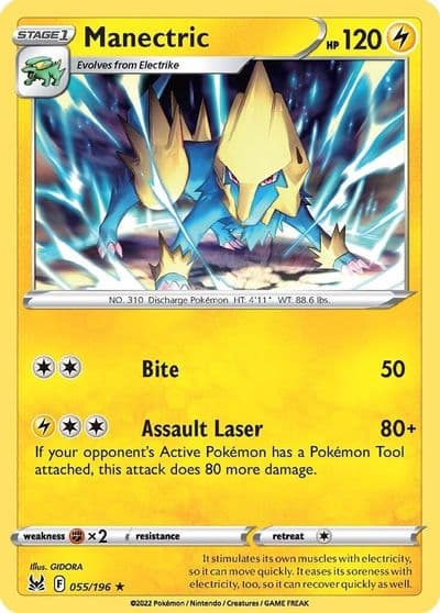 Manectric SWSH11: Lost Origin Pokemon card