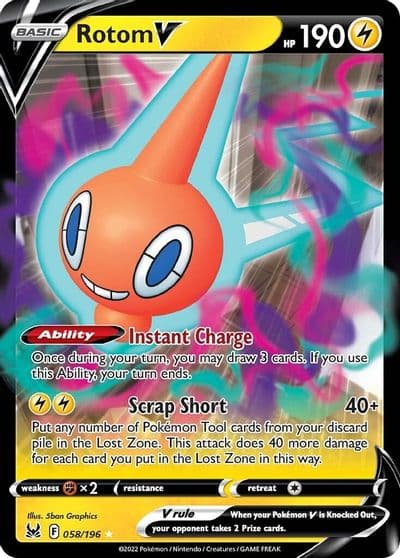 Rotom V SWSH11: Lost Origin Pokemon card