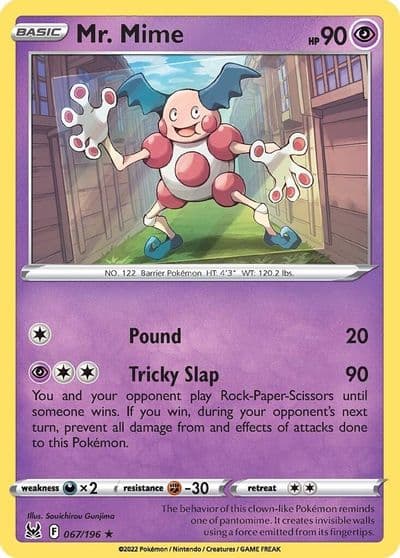 Mr. Mime SWSH11: Lost Origin Pokemon card