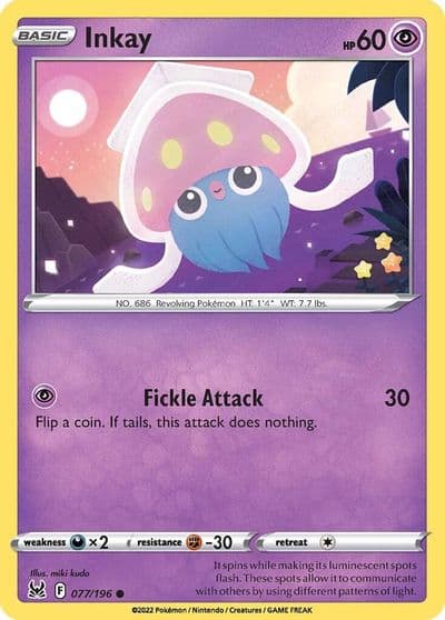 Inkay (077) SWSH11: Lost Origin Pokemon card