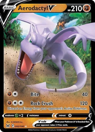 Aerodactyl V SWSH11: Lost Origin Pokemon card