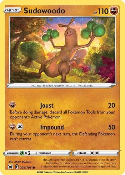 Sudowoodo SWSH11: Lost Origin Pokemon card