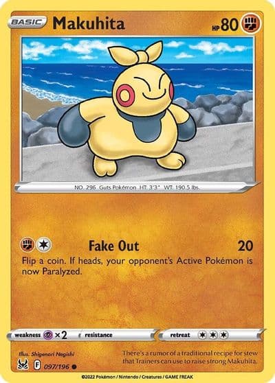 Makuhita SWSH11: Lost Origin Pokemon card