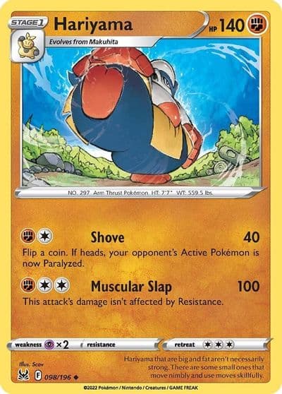 Hariyama SWSH11: Lost Origin Pokemon card