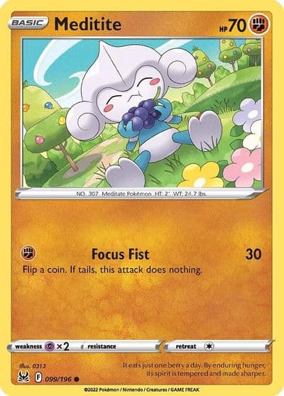 Meditite SWSH11: Lost Origin Pokemon card