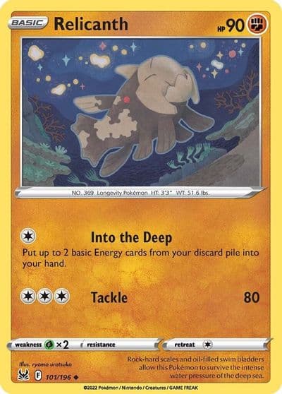 Relicanth SWSH11: Lost Origin Pokemon card