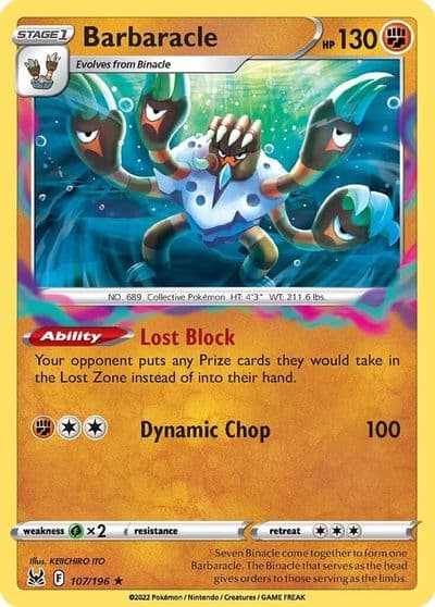 Barbaracle SWSH11: Lost Origin Pokemon card