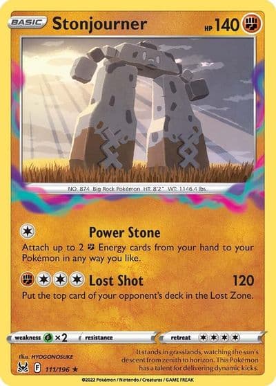 Stonjourner SWSH11: Lost Origin Pokemon card