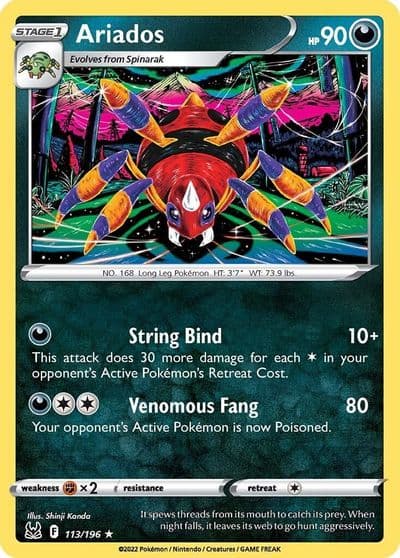 Ariados SWSH11: Lost Origin Pokemon card