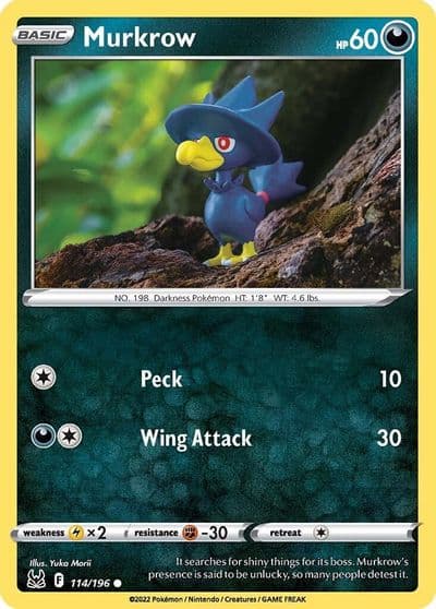 Murkrow SWSH11: Lost Origin Pokemon card