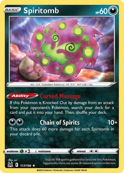 Spiritomb SWSH11: Lost Origin Pokemon card