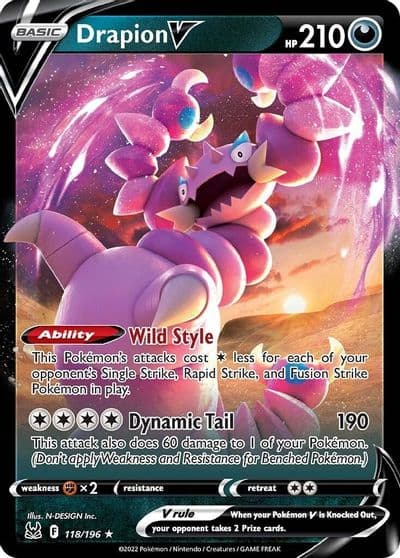 Drapion V SWSH11: Lost Origin Pokemon card