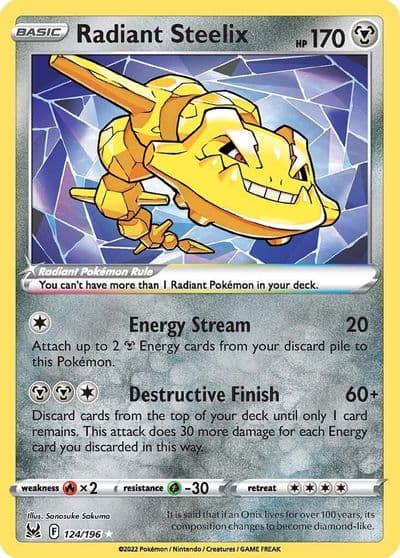 Radiant Steelix SWSH11: Lost Origin Pokemon card