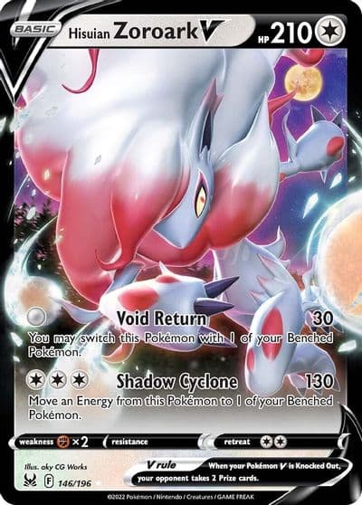 Hisuian Zoroark V SWSH11: Lost Origin Pokemon card