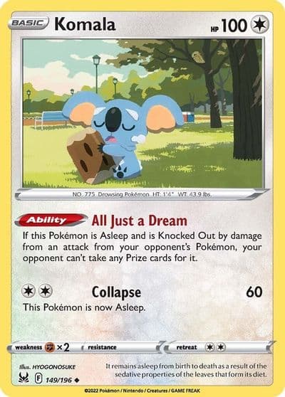 Komala SWSH11: Lost Origin Pokemon card
