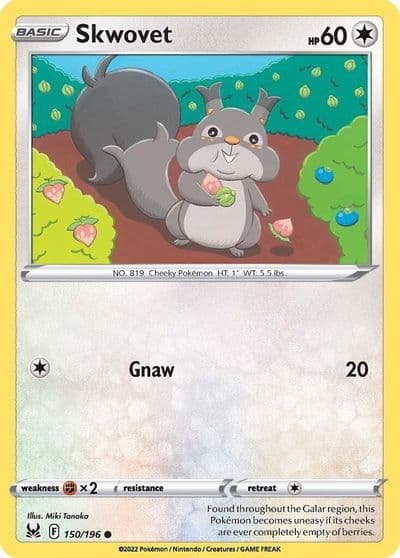 Skwovet SWSH11: Lost Origin Pokemon card