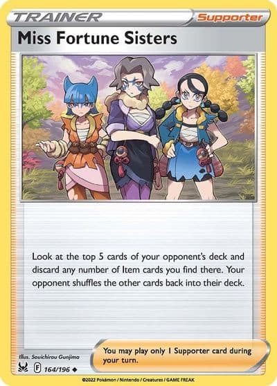 Miss Fortune Sisters SWSH11: Lost Origin Pokemon card