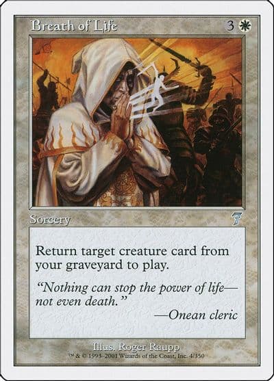 Breath of Life 7th Edition Magic card