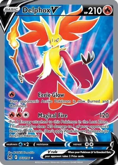 Delphox V (Full Art) SWSH11: Lost Origin Pokemon card