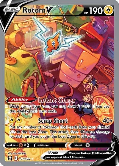 Rotom V (Alternate Full Art) SWSH11: Lost Origin Pokemon card