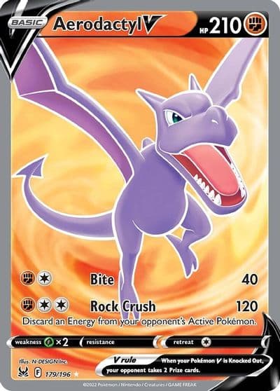 Aerodactyl V (Full Art) SWSH11: Lost Origin Pokemon card