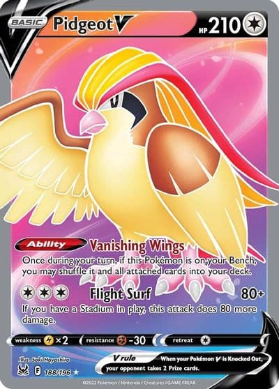 Pidgeot V (Full Art) SWSH11: Lost Origin Pokemon card