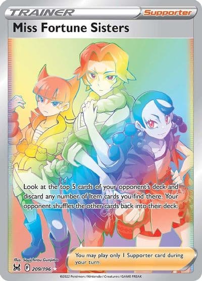 Miss Fortune Sisters (Secret) SWSH11: Lost Origin Pokemon card