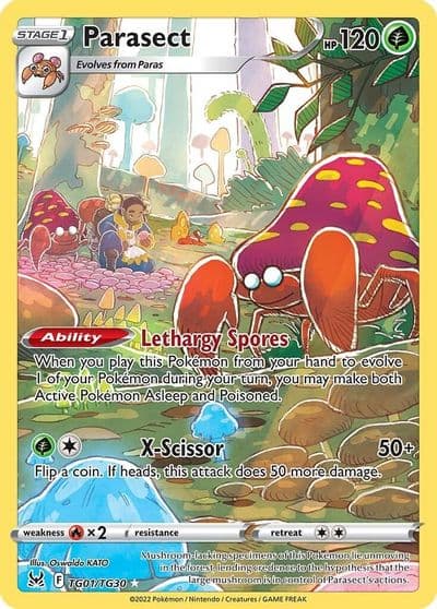 Parasect SWSH11: Lost Origin Trainer Gallery Pokemon card
