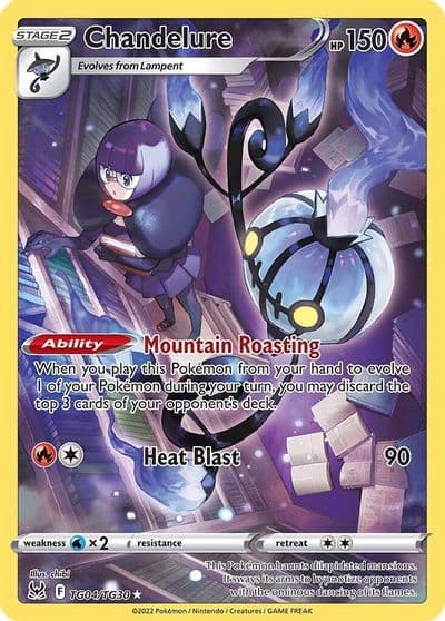 Chandelure SWSH11: Lost Origin Trainer Gallery Pokemon card