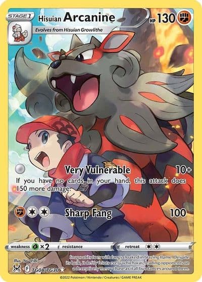 Hisuian Arcanine SWSH11: Lost Origin Trainer Gallery Pokemon card
