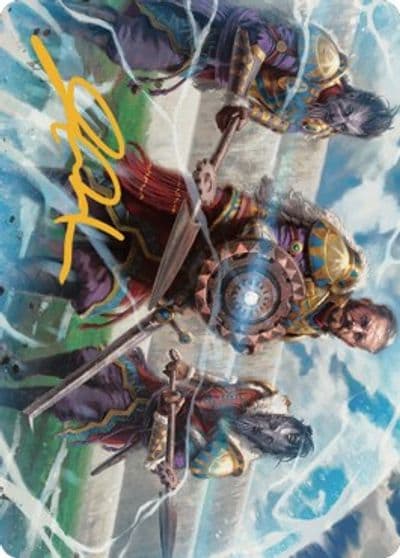 Argivian Phalanx Art Card Gold Stamped Signature Art Series: Dominaria United Magic card