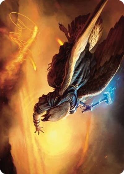 Battlewing Mystic Art Card Gold Stamped Signature Art Series: Dominaria United Magic card