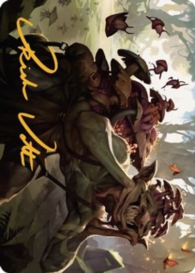 Sprouting Goblin Art Card Gold Stamped Signature Art Series: Dominaria United Magic card